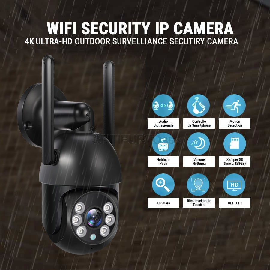 TELECAMERA WIFI ESTERNO CON APP ICSEE CAM PTZ VIDEOSORVEGLIANZA - Foto 4
