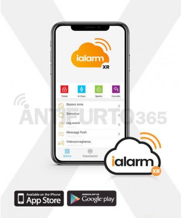 App WEB iALARM-XR videosorveglianza integrata