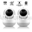 2x Telecamere IP senza fili da interno CAM-V, ULTRA HD 5.0, visione notturna, motorizzata 355°