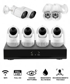 Kit NVR Videosorveglianza FULL HD 4 canali esterno 360°