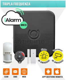 Kit iALARM MK3, Tripla Frequenza WIFI INTERNET+gsm+sms